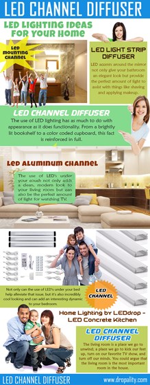 Led light strip diffuser: Led channel